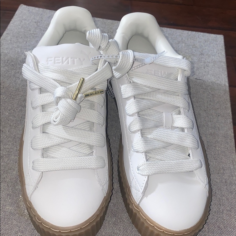 Fenty Puma White Sneakers with Gum Sole